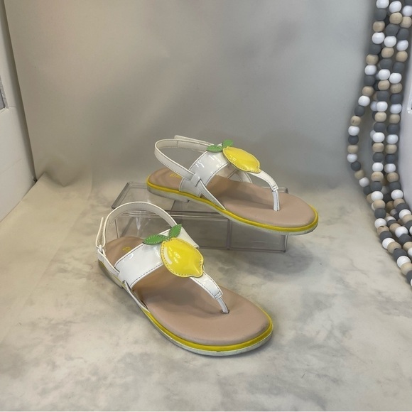 Gymboree Girls shoes 2 pair bundle sandals yellow/white size 1 - Picture 3 of 6